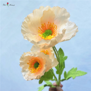 QSLH VF122 4 Người Đứng Đầu Nhân Tạo Hoa Anh Túc Hoa Lụa Hoa Anh Túc Cho Trang Trí Đám Cưới - Product Image 6