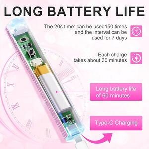 เครื่องอบเล็บเจลแบบพกพาไร้สาย แสงยูวี สีชมพู รุ่นไดมอนด์ มินิ พร้อมหน้าจอ LED และคุณสมบัติชาร์จไฟได้ สำหรับใช้ในบ้าน - Product Image 4