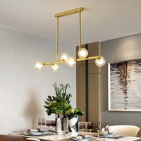 Lustres en verre LED nordiques, salon, salle à manger, cuisine, restaurant, décoration, luminaire suspendu artistique