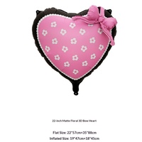 Ballon en aluminium de 22 pouces en forme de cœur, idéal pour les fêtes d'anniversaire de filles, les demandes en mariage et les déclarations d'amour.
