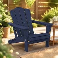 Chaise Adirondack durable en HDPE avec impression couleur intégrale, pliable, pour extérieur, pelouse, patio, terrasse, foyer, panneau moderne pour parc