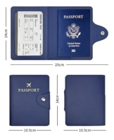 Porte-passeport personnalisé en cuir PU, étui de voyage universel, porte-cartes de luxe pour hommes et femmes