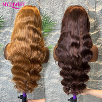 Wig Rambut Asli Vietnam 13x4 Virgin Raw Lace Front Wig Warna Natural Model Body Wave Grosir Wig Rambut Manusia untuk Wanita Kulit Hitam