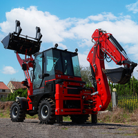 Chargeuse compacte sur pneus 4x4 CE EPA 1,5 tonne, mini-pelleteuse, moteur diesel, chargeuse frontale, engin de construction