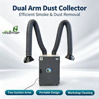 Purificateur de fumées de soudage à double bras mobile, extracteur de fumée double station