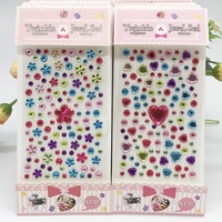 Qibai DIY Buket Stiker Seni Kreatif Buatan Tangan Desain Bunga Plum Hati Ukuran Kecil Berperekat Rhinestone