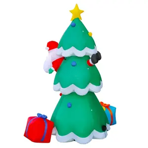 8ft Santa trapani nell'albero decorazione di natale gonfiabile decorazione per feste all'aperto e decorazioni natalizie forniture