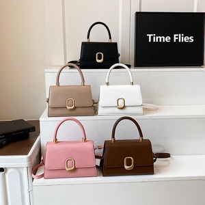 New Style Fashion Simple Trend <strong>Solid</strong> Color Shoulder Messenger <strong>Bag</strong> Elegant Handbag Small Square <strong>Bag</strong> for Women - Product Image 1