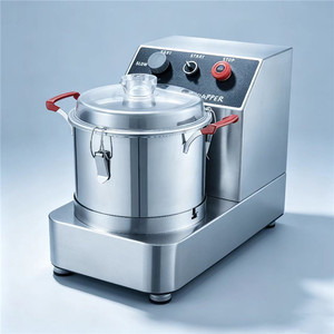 Máquina Picadora de Alimentos Eléctrica Comercial de Sobremesa, Unidad de Procesamiento de Carne y Vegetales de Acero Inoxidable - Product Image 4