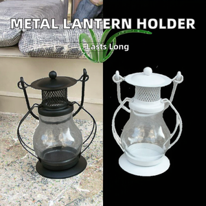 Portavelas de hierro duradero para exteriores de alta demanda, estilo linterna china, para decoración del hogar con velas de tormenta, Furbish Home Decor - Product Image 2