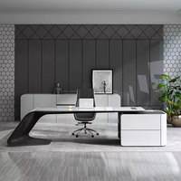 Bureau de direction moderne de taille personnalisée, bureau de luxe, directeur, travail à domicile, table d'ordinateur avec tiroir