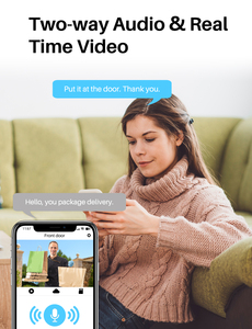 Thông minh 2.4G WIFI không dây chuông cửa máy ảnh kêu vang Pin Powered con người/PIR cảnh báo chuyển động hai chiều nói chuyện Tính năng IP65 tiêu chuẩn không - Product Image 4