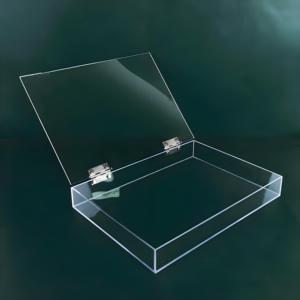 Modern Custom Transparent Acrylic Gift Box <strong>with</strong> Hinged <strong>Lid</strong> <strong>Clear</strong> Square Shape Factory Designed Packaging - Product Image 2