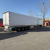Vente directe usine : Semi-remorque frigorifique type fourgon de 45 pieds, de qualité supérieure, pour le stockage de marchandises.