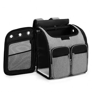 Sac à dos de voyage pour animaux de compagnie personnalisé et durable, certifié BSCI, en tissu Oxford, pour chatons et chiots, idéal pour les week-ends et les activités de plein air - Product Image 4