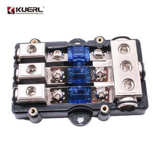 Portafusibles KUERL Uno a Tres para Modificación de Audio de Automóvil, Caja de Fusibles Mini de Aleación de Zinc - Product Image 2