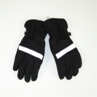 Gants de ski personnalisés pour hommes imperméables et réfléchissants avec paume en cuir antidérapante pour l'hiver