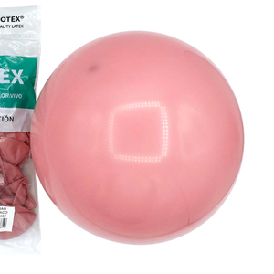 Palloncini Rotondi in Lattice Rosa Opaco R10 da 25cm per Decorazioni Festive, Confezione da 50 Pezzi - Product Image 2