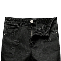 Shorts en jean décontractés pour femmes, taille haute, coupe droite, 100% coton, respirants, écologiques, prix d'usine personnalisé, prix abordable