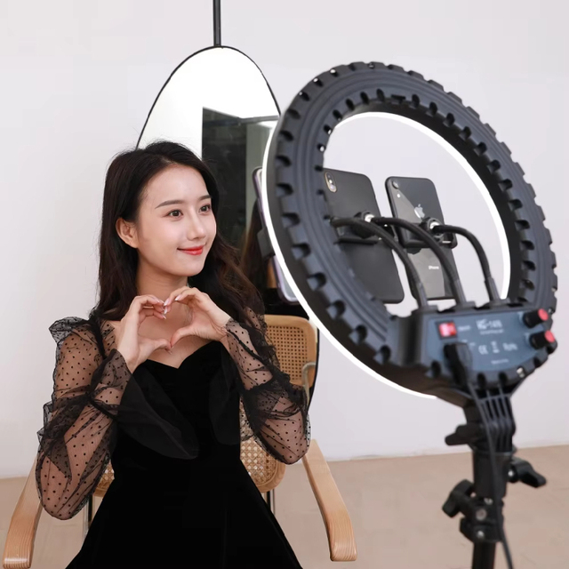 HQ-14N LED 14-inch beauty photography selfie ring light with tripod live streaming makeup youtube video