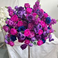 Boule de fleurs artificielle blanche de 80/70/60/50/40/30 cm, centre de table pour décoration de mariage, arrangement floral pour allée centrale