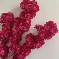 B-816 Haute Qualité Rose Vif Branches de Fleurs de Cerisier Sakura pour Décoration de Plafond de Mariage, Vente en Gros