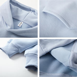 Ropa de calle Puff estampado algodón fabricante logotipo personalizado 350 400 420Gsm comprar a granel liso pesado de gran tamaño Sudadera con capucha hombres - Product Image 5