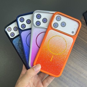 Coque de téléphone antichoc magnétique en TPU+PC avec anneau et boutons métalliques de luxe, compatible charge sans fil, pour toutes les séries 18 – Tendance actuelle - Product Image 6