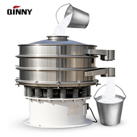 QINNY Tamiseur vibrant rotatif haute fréquence à mailles fines en alliage dur de tungstène pour poudre, sol et aliments, avec moteur