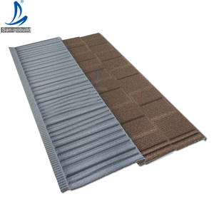 Tuiles de <span class=keywords><strong>toiture</strong></span> en acier coloré revêtu de pierres de Lagos, tuiles courbées, produits de <span class=keywords><strong>toiture</strong></span>, épaisseur 0,4 calibre - Product Image 1