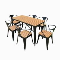 Ensemble de table et chaises de salon pour balcon, meubles d'extérieur, cour, jardin, résistant à l'eau et au soleil, table à manger en métal pour l'extérieur