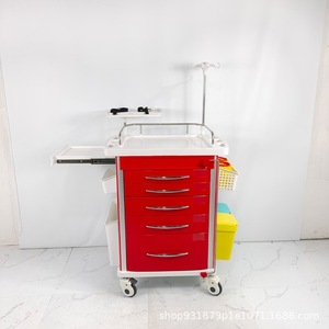 Chariot d'hôpital en ABS, 890x520x824mm, avec tiroirs et bac pour usage médical - Product Image 4