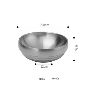 Taça Reman de qualidade alimentar Taça de salada de mistura para hotel em aço inoxidável - Product Image 6