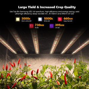 Lámpara de Cultivo <span class=keywords><strong>LED</strong></span> de Espectro Completo Plegable Hidropónica Ajustable Lineal Vertical de 600 W 630 W de Parfactworks para Plantas de Interior - Product Image 2