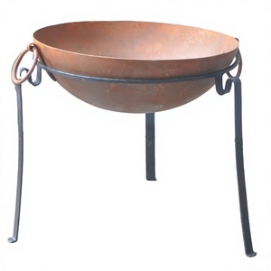 Custom Depth Rustic Fire Pit With Stand <b>Outdoor</b> Cooking Use Garden Farmhouse Supplies Fire Pit Wholesale Price - Product Image 1