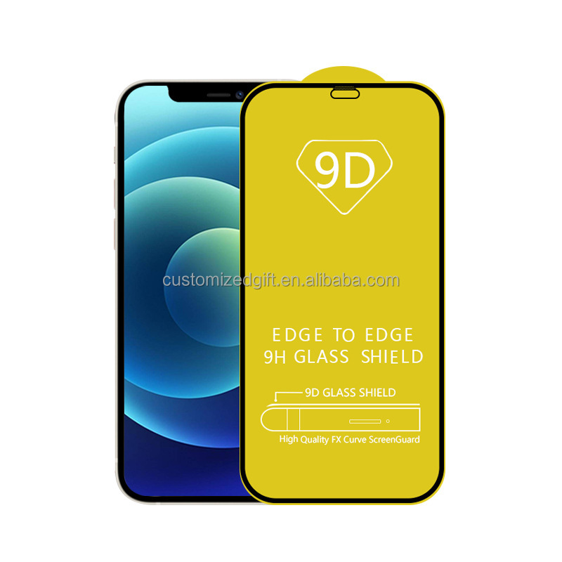 2.5D 9H Tempered Glass Screen Custom 3d Glass For iPhone 13/11/12 max/12 pro max 0.33mm HD Samsung Mobile Glass Screen Protector