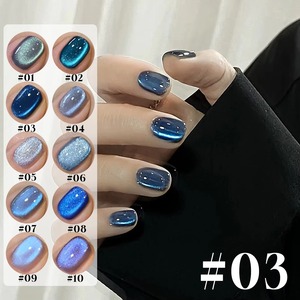 Nouveau Vernis à Ongles Magnétique Effet Œil de Chat Perles de Verre Bleues 2026 – Vernis à Ongles Cristal Bleu pour Ongles Bleus et Blancs - Product Image 1