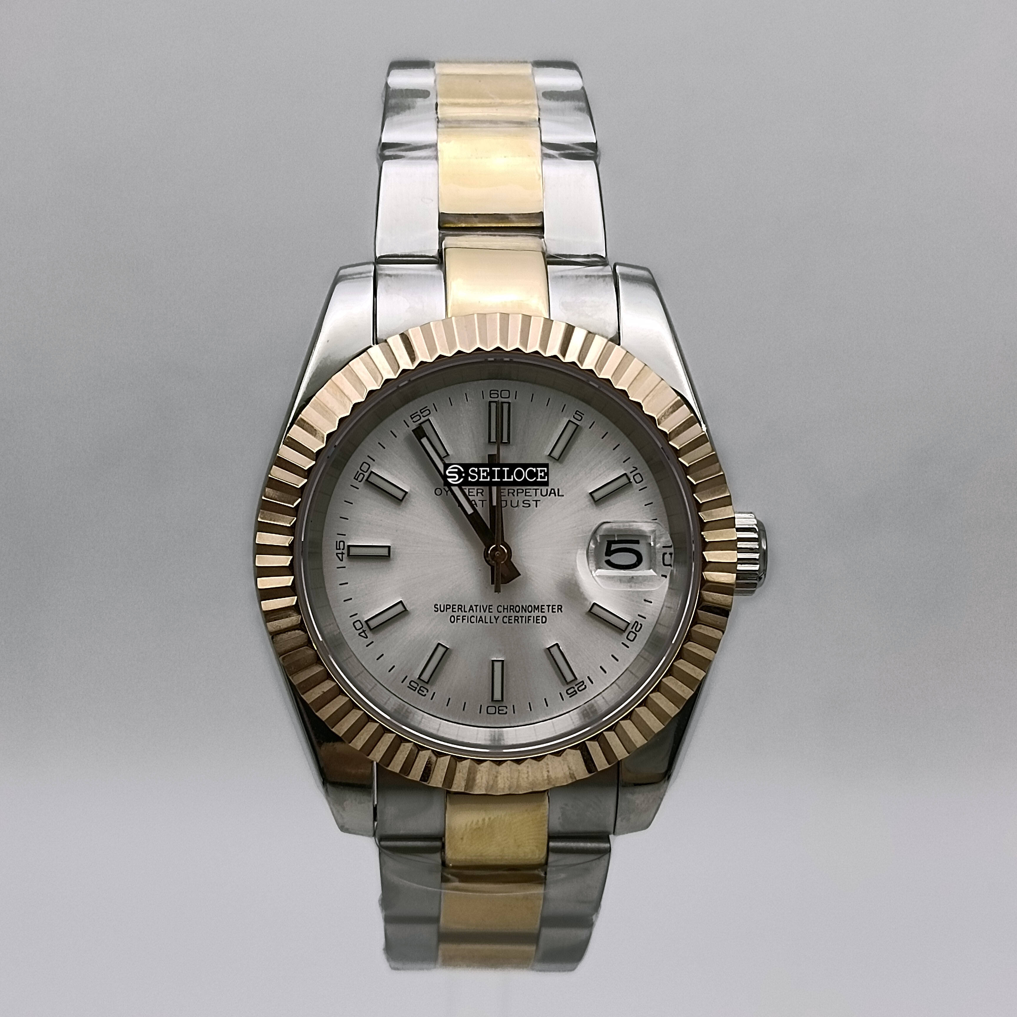 Two-Tone Rose Gold Case+White Dial