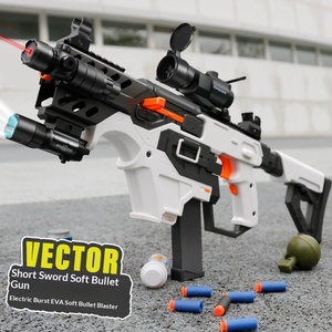 Pistola <span class=keywords><strong>de</strong></span> Juguete Eléctrica Automática <span class=keywords><strong>de</strong></span> Plástico Victor Short Sword con Balas Blandas, Estilo PUBG para Niños, Batallas al Aire Libre - Product Image 1