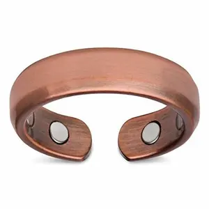 2022 alloy copper magnet ring adjustable bio magnetic health finger ring open mouth gold silver ring jewelry