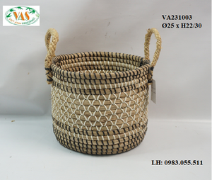 Personnalisation d'usine, ensembles de rangement modernes et écologiques en jacinthe d'eau tressée, boîtes de rangement pour jouets, petites boîtes à linge, design ajouré - Product Image 6