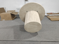 Table à manger ronde moderne en MDF, vente chaude |   Conception compacte pour les petits espaces