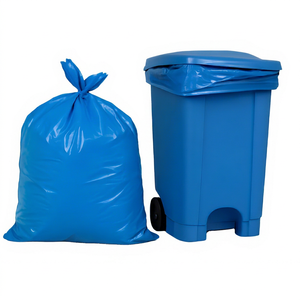 Blue recyclable Garbage Bags LDPE Material Disposable Household Use 40x46cm Size blue Color for Waste Disposal - Product Image 1