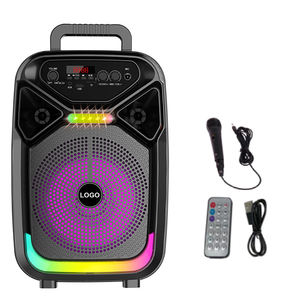 Altavoz Karaoke BT de Alta Potencia con Luces RGB para Fiestas, Altavoz Portátil Mini de 10W, Subwoofer Portátil para el Hogar, Equipo de Karaoke - Product Image 1