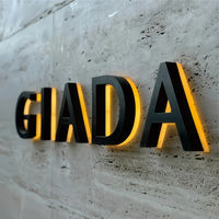 DakeSign Lettres 3D en acrylique personnalisées, éclairées par LED, rétroéclairées, pour panneau mural de réception de bureau, publicité, décoration, conception gratuite