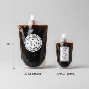 Custom Printed Frosted High-Barrier Stand up <strong>Spout</strong> <strong>Pouch</strong> for Cold Brew Coffee Concentrate and Liquid Beverage - Product Image 4