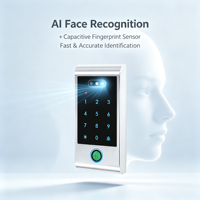 Serrure intelligente Secukey avec reconnaissance faciale et empreintes digitales, entrée et sortie Wiegand, étanche IP67, reconnaissance faciale entièrement automatique