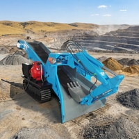 Machine de terrassement sur chenilles à moteur compact, chargeuse latérale pour le chargement de roches dans les tunnels miniers, puissance 21 kW, vitesse 80 m/h