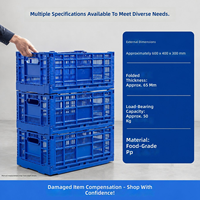Caisses en plastique perforées pliables robustes, recyclables, de qualité supérieure, pour le stockage et le transport