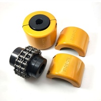 Accouplement de chaîne à rouleaux flexible en acier robuste à faible coût et haute vitesse, type KC, pour arbre cannelé, OEM
